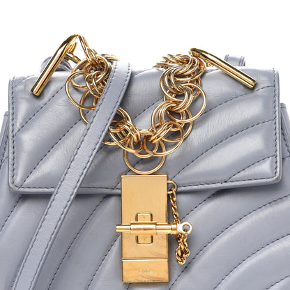 Chloe Calfskin Quilted Mini Drew Bijou Shoulder Bag Washed Blue 12 of 12
