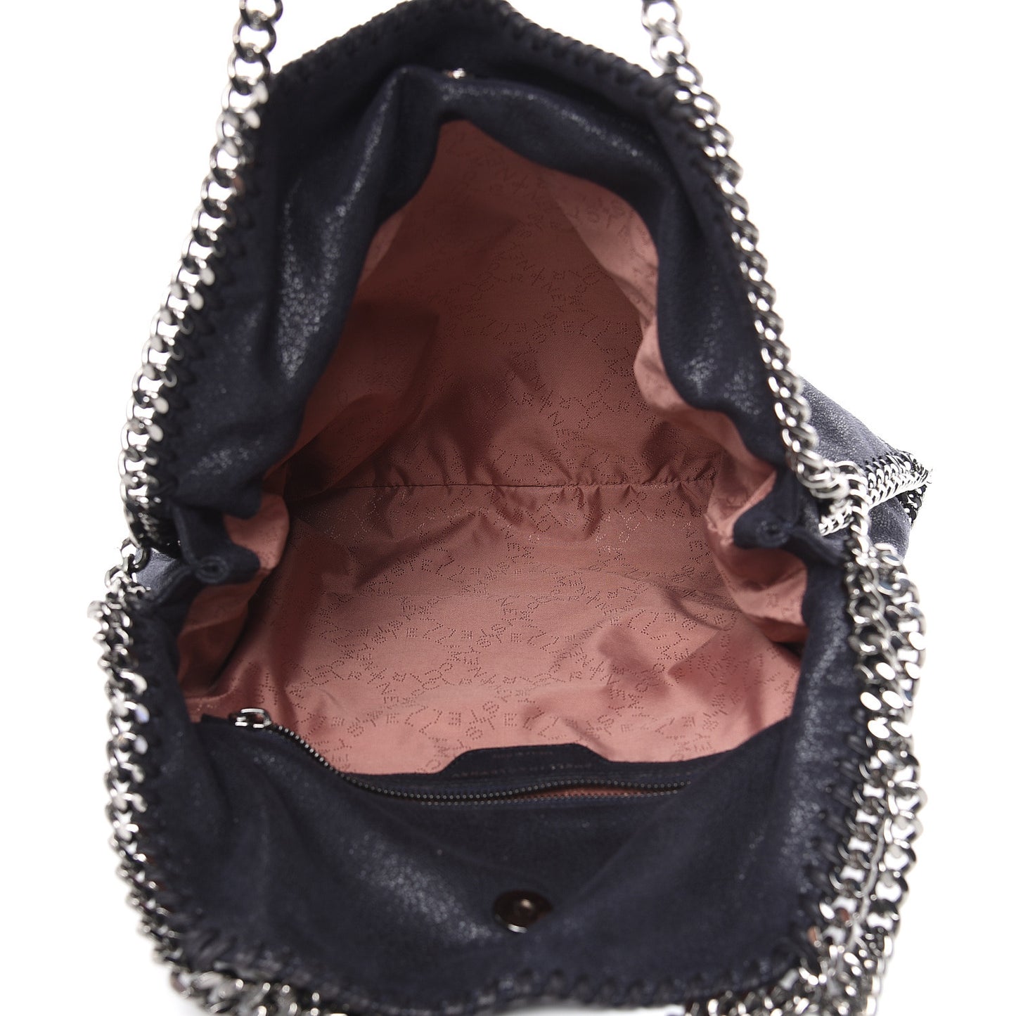 Shaggy Deer Falabella Fold Over Tote Navy
