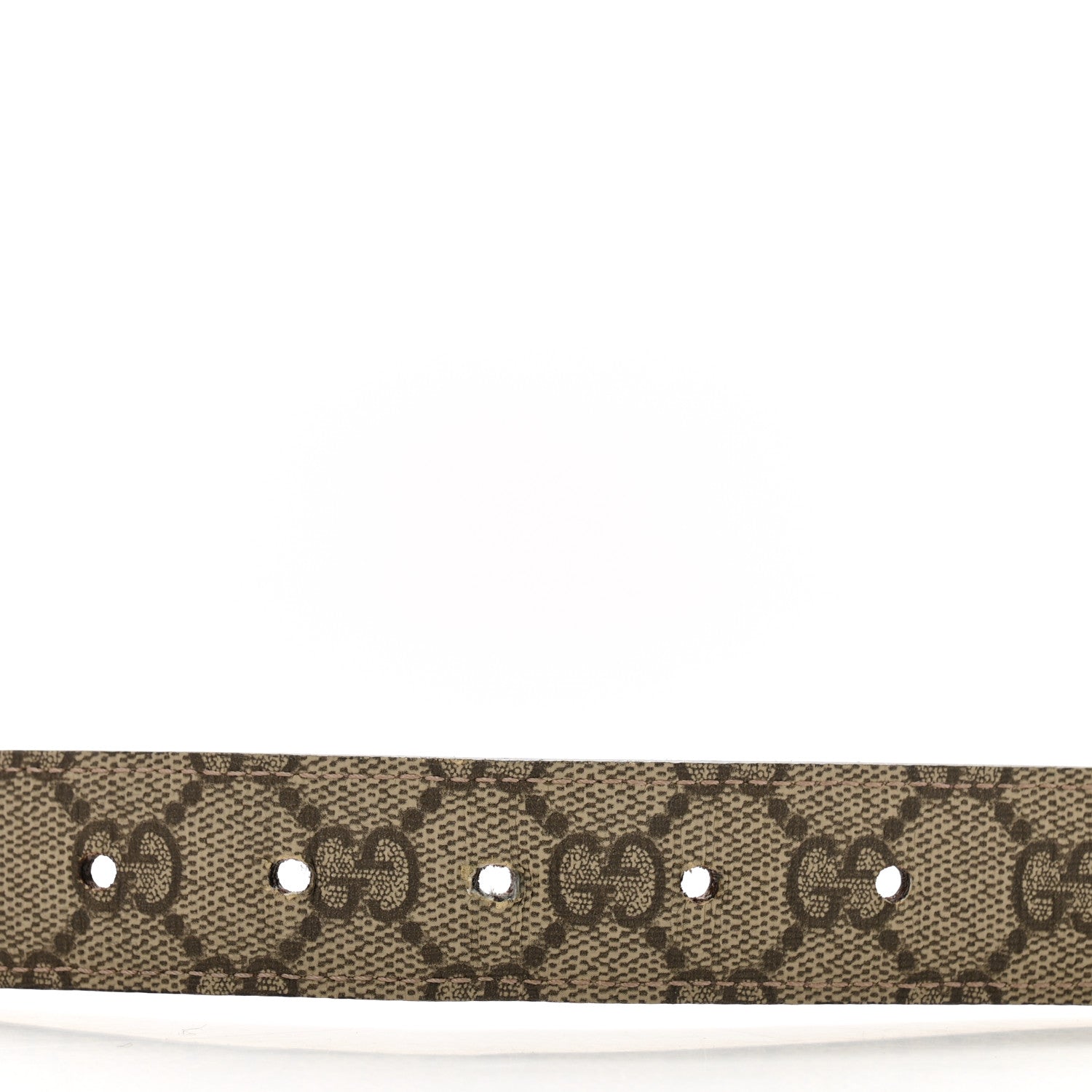 Gucci GG Supreme Monogram Selleria Calfskin Interlocking G 40mm Belt 85 34 Beige Ebony Cocoa 5 of 9