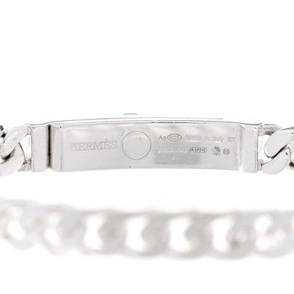 Hermes Sterling Silver TPM Kelly Gourmette Bracelet ST 3 of 4