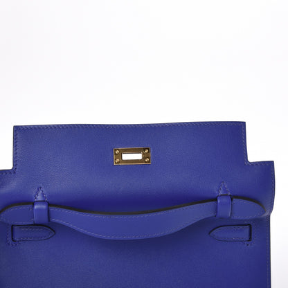 Hermes Swift Kelly Pochette Clutch Bleu Electrique 16 of 26