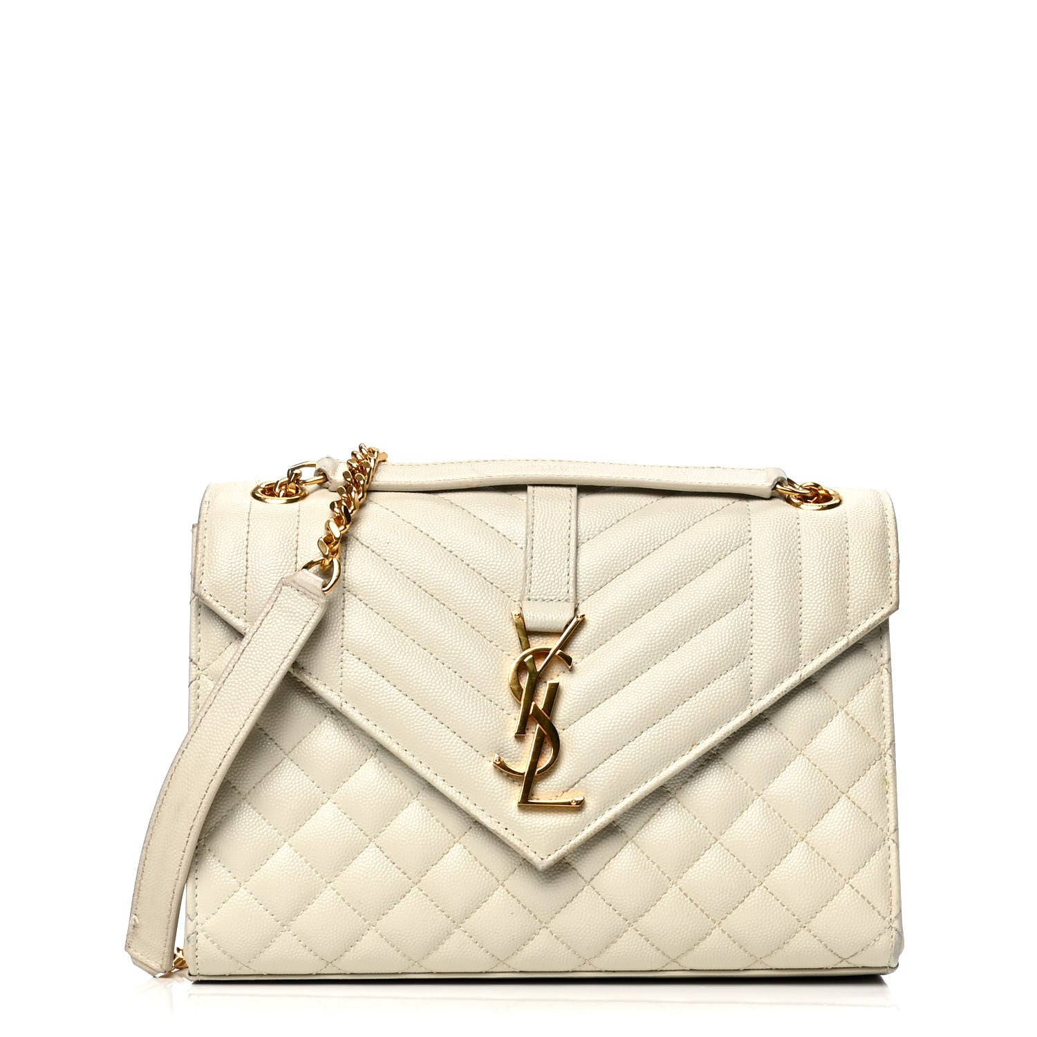 Saint Laurent Grain De Poudre Textured Mixed Matelasse Medium Triquilt Monogram Satchel Porcellana 1 of 7