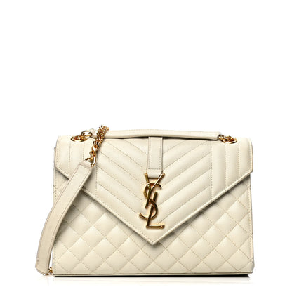 Saint Laurent Grain De Poudre Textured Mixed Matelasse Medium Triquilt Monogram Satchel Porcellana 1 of 7
