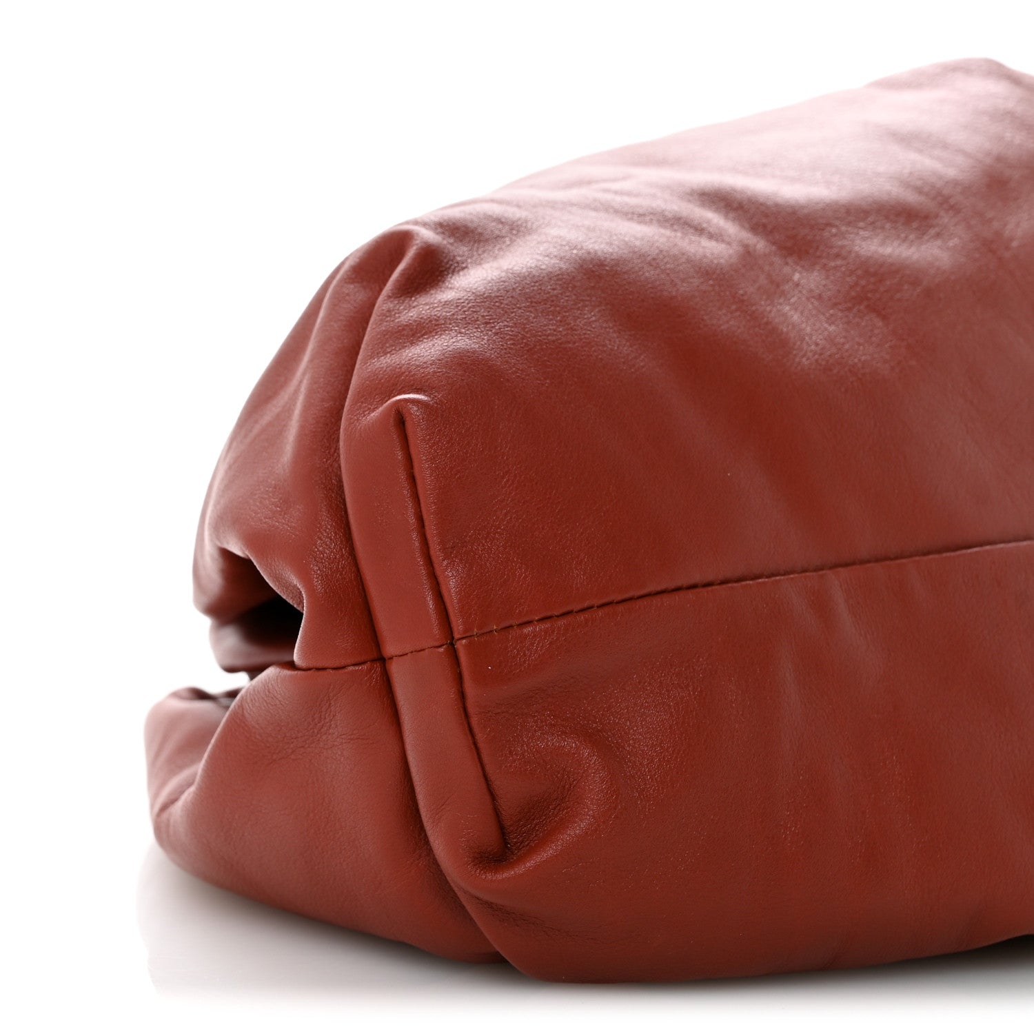 Bottega Veneta Smooth Butter Calf The Pouch Oversized Clutch Rust 9 of 12