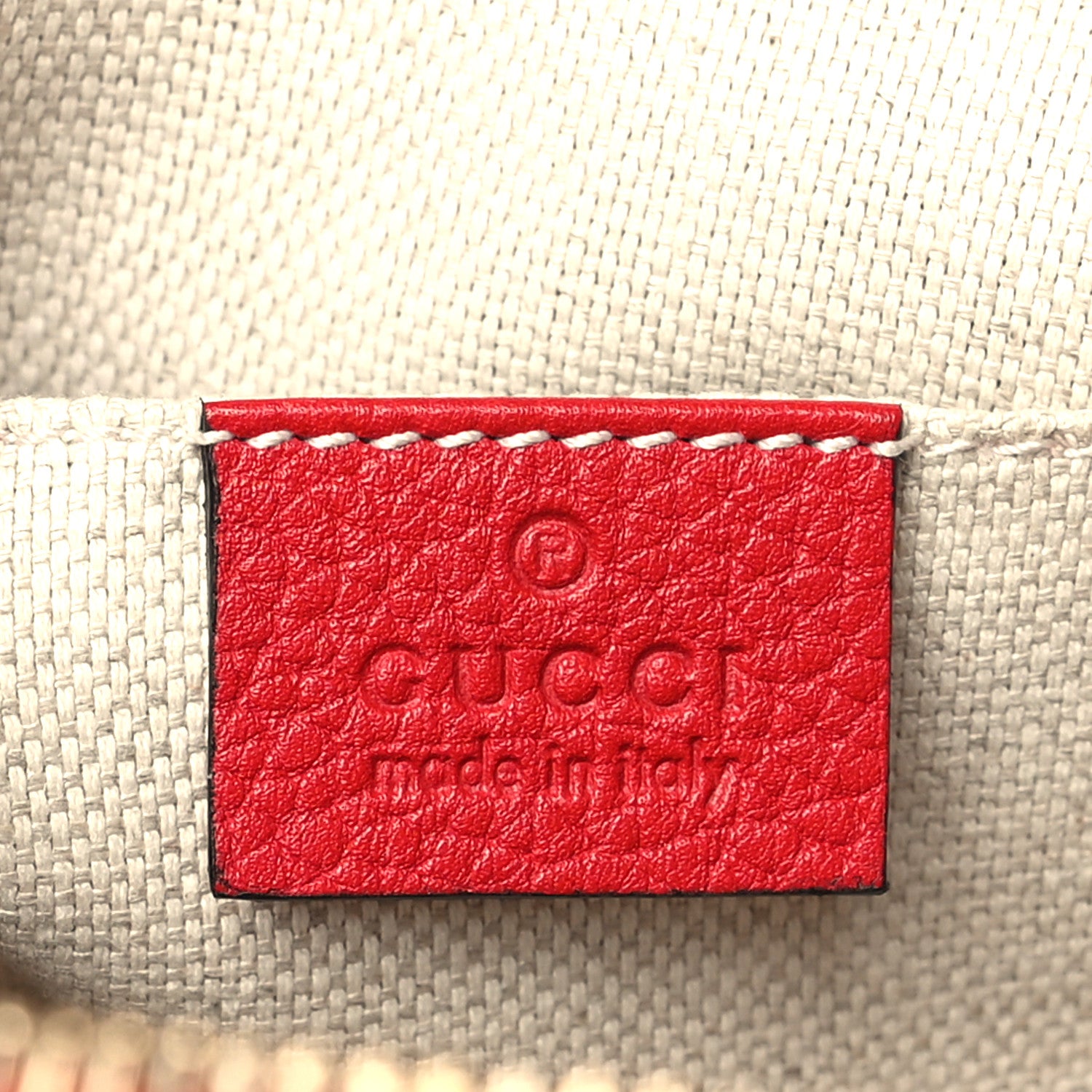 Gucci Pebbled Calfskin Small Soho Disco Bag Tabasco Red 6 of 11