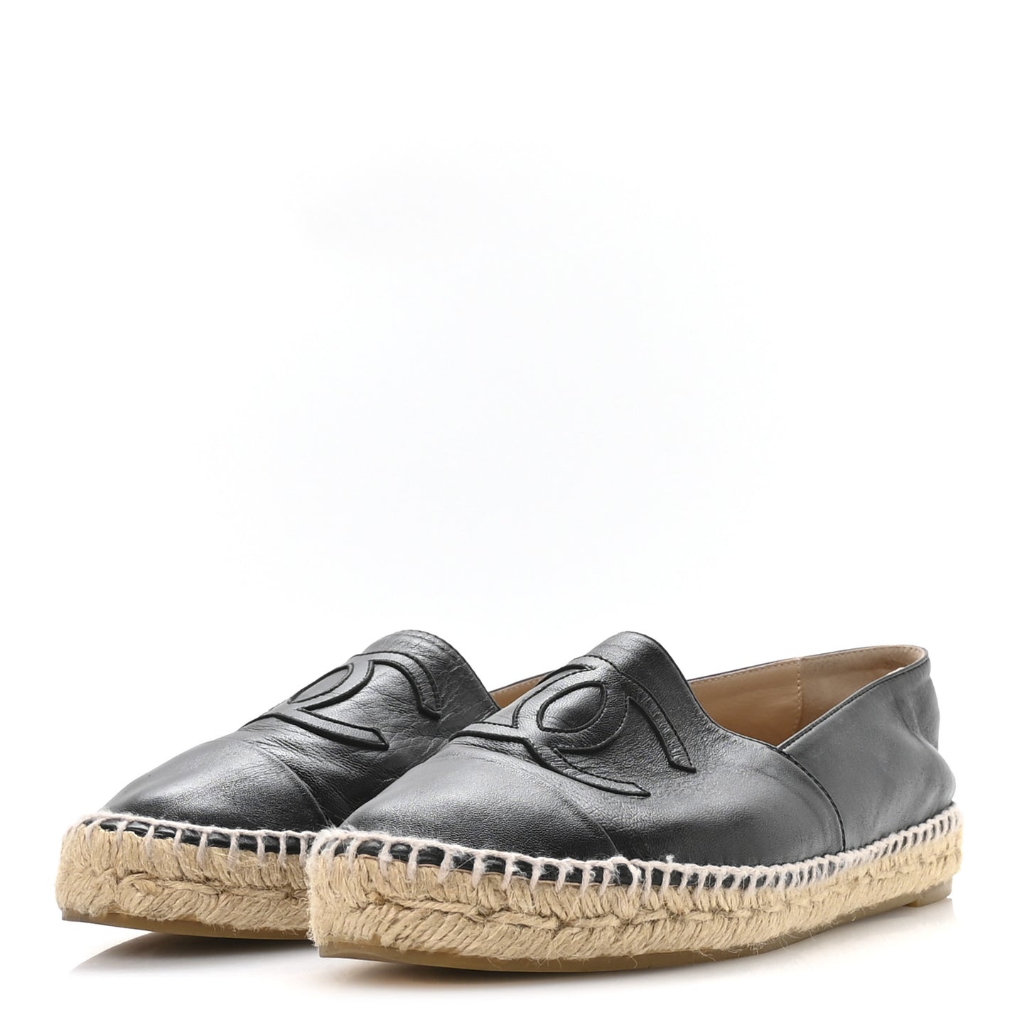 Lambskin CC Espadrilles 39 Black