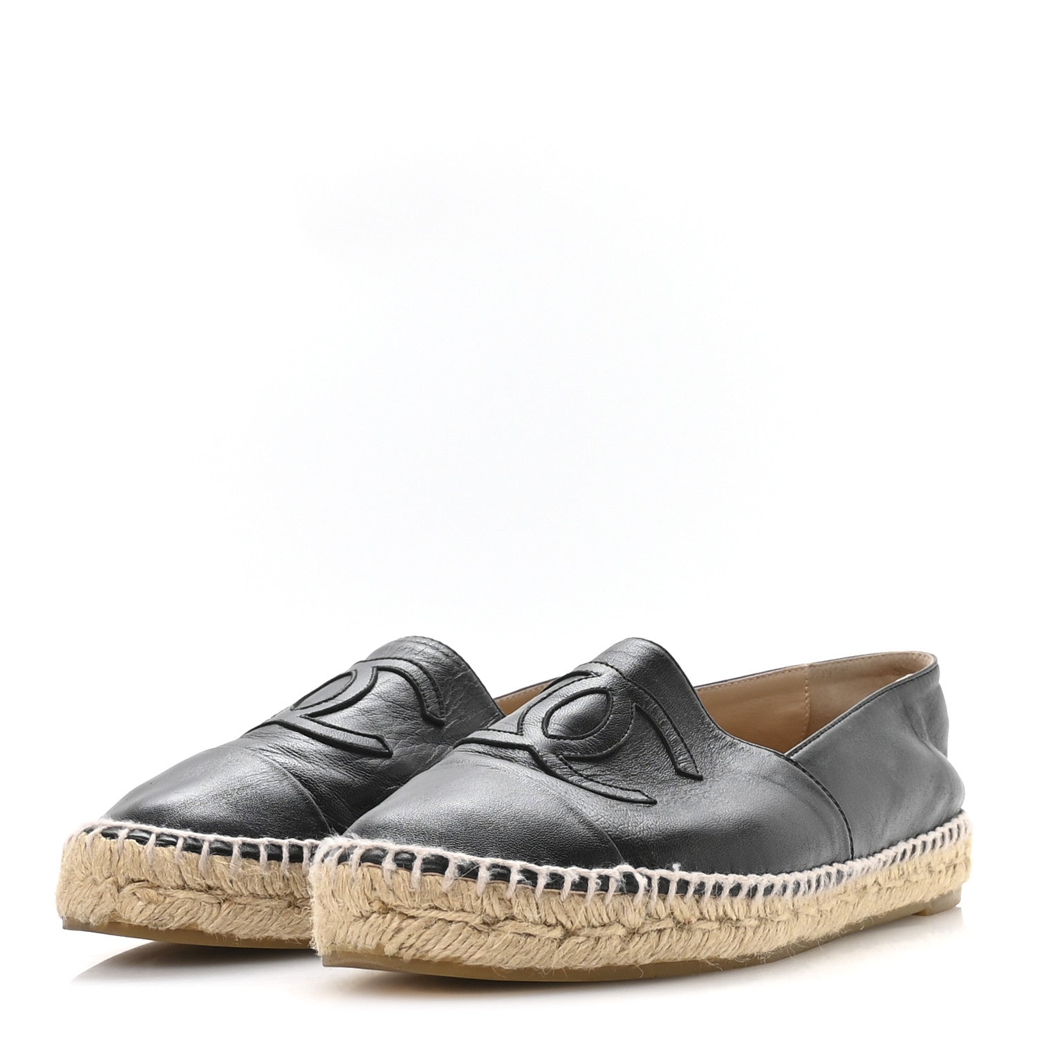 Chanel Lambskin CC Espadrilles 39 Black 4 of 9