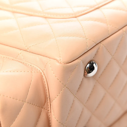 Chanel Calfskin Quilted Large Cambon Multipocket Reporter Beige Black 11 of 13
