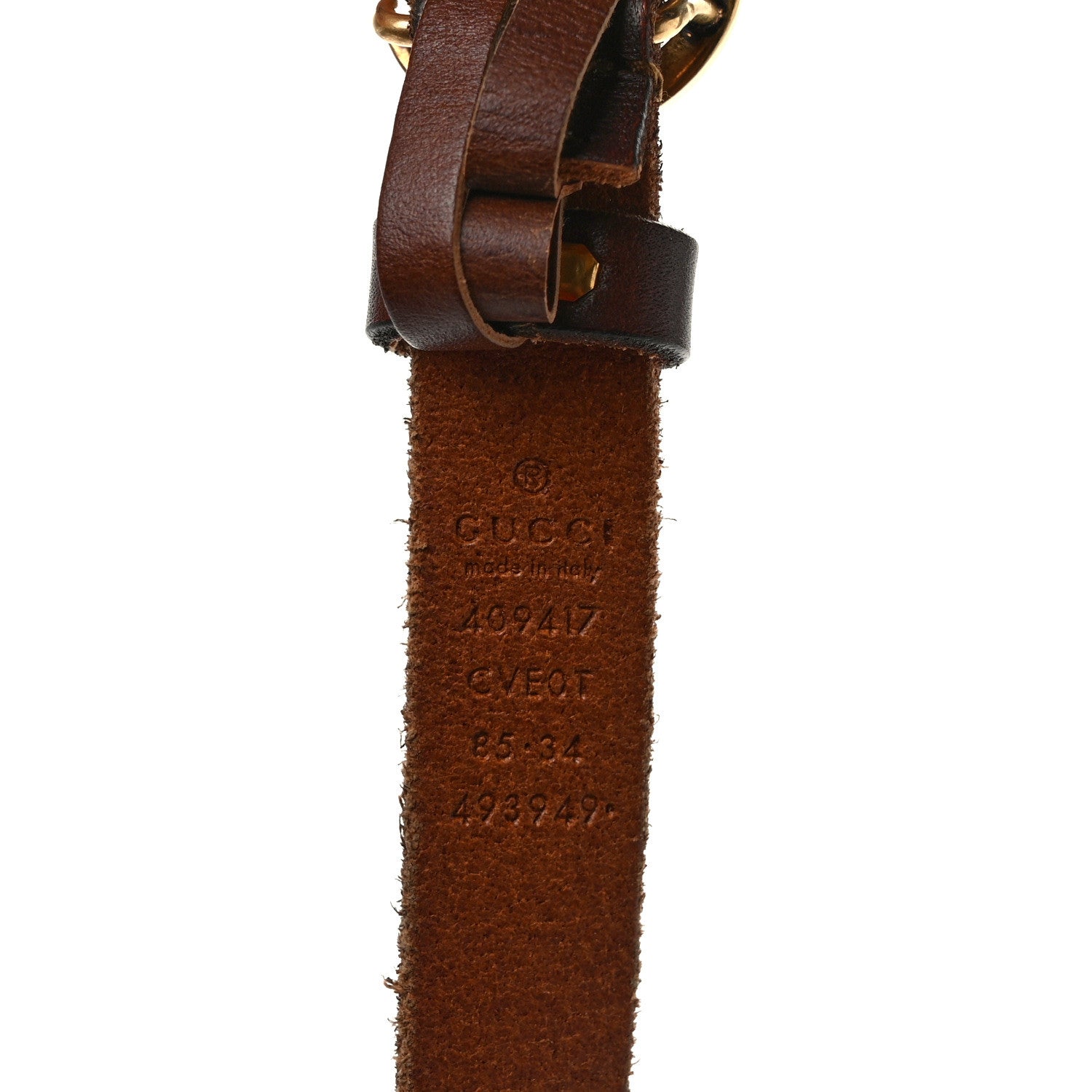 Gucci Faded Calfskin Double G 20mm Belt 85 34 Cuir 3 of 5