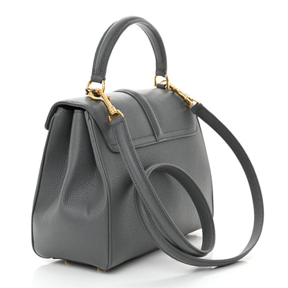 Celine Grained Calfskin Small 16 Top Handle Bag Medium Grey 3 of 15