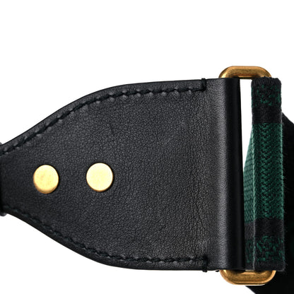 Christian Dior Canvas Embroidered Shoulder Strap Dark Green 5 of 8