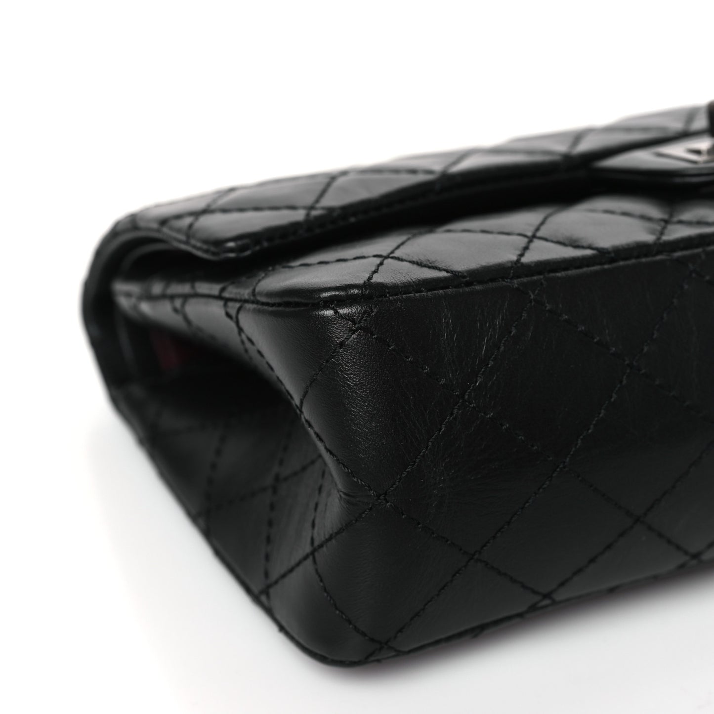 Aged Calfskin Quilted 2.55 Reissue 225 Flap Black