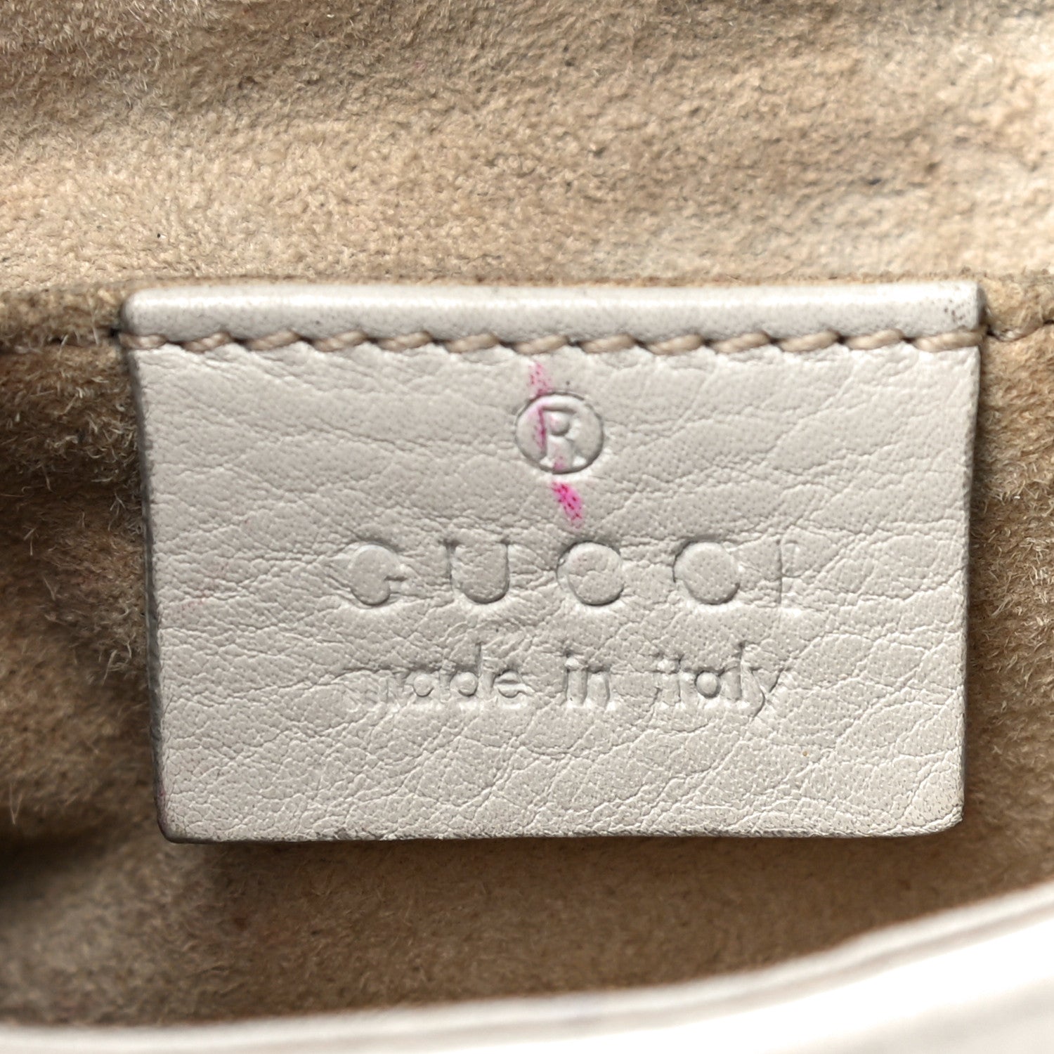 Gucci Pebbled Calfskin Small 1973 Chain Shoulder Bag Off White 5 of 21