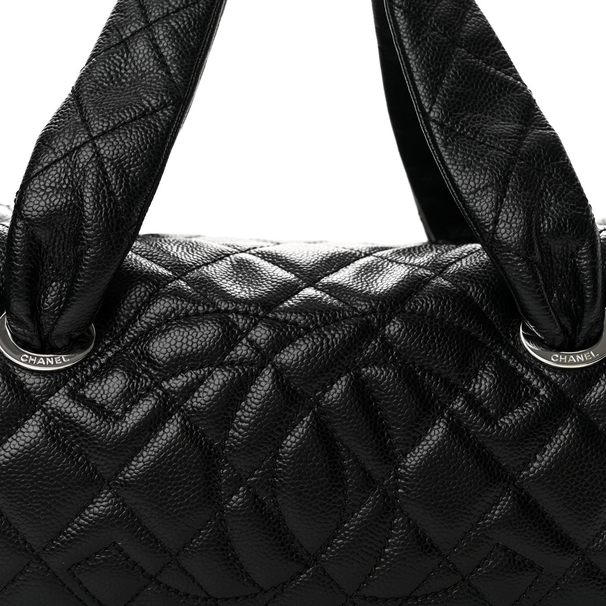 Chanel Caviar Quilted CC Timeless Bowler Black 8 of 11