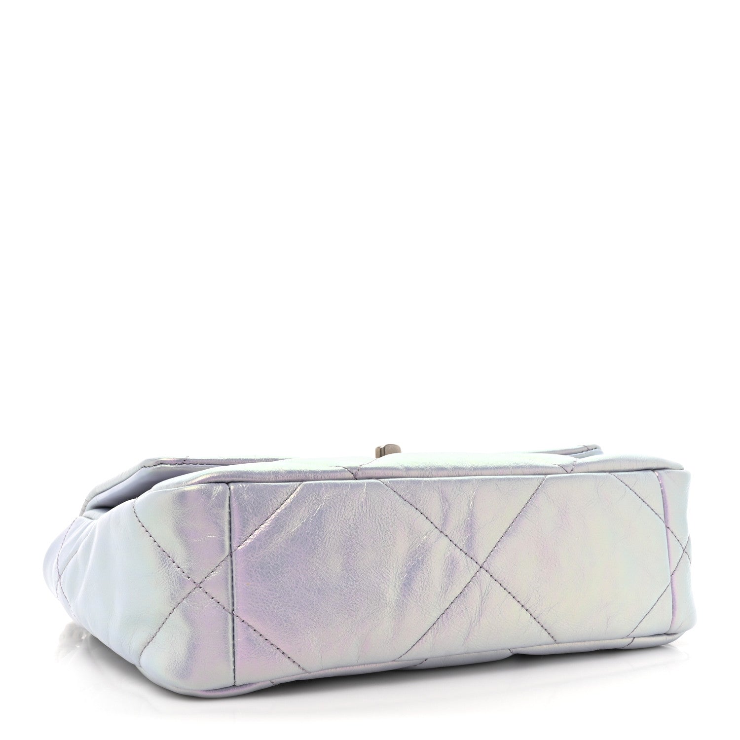 Chanel Iridescent Calfskin Quilted Medium Chanel 19 Flap Light Purple Blue 4 of 10