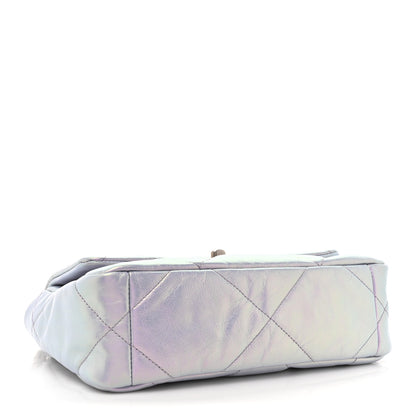 Chanel Iridescent Calfskin Quilted Medium Chanel 19 Flap Light Purple Blue 4 of 10