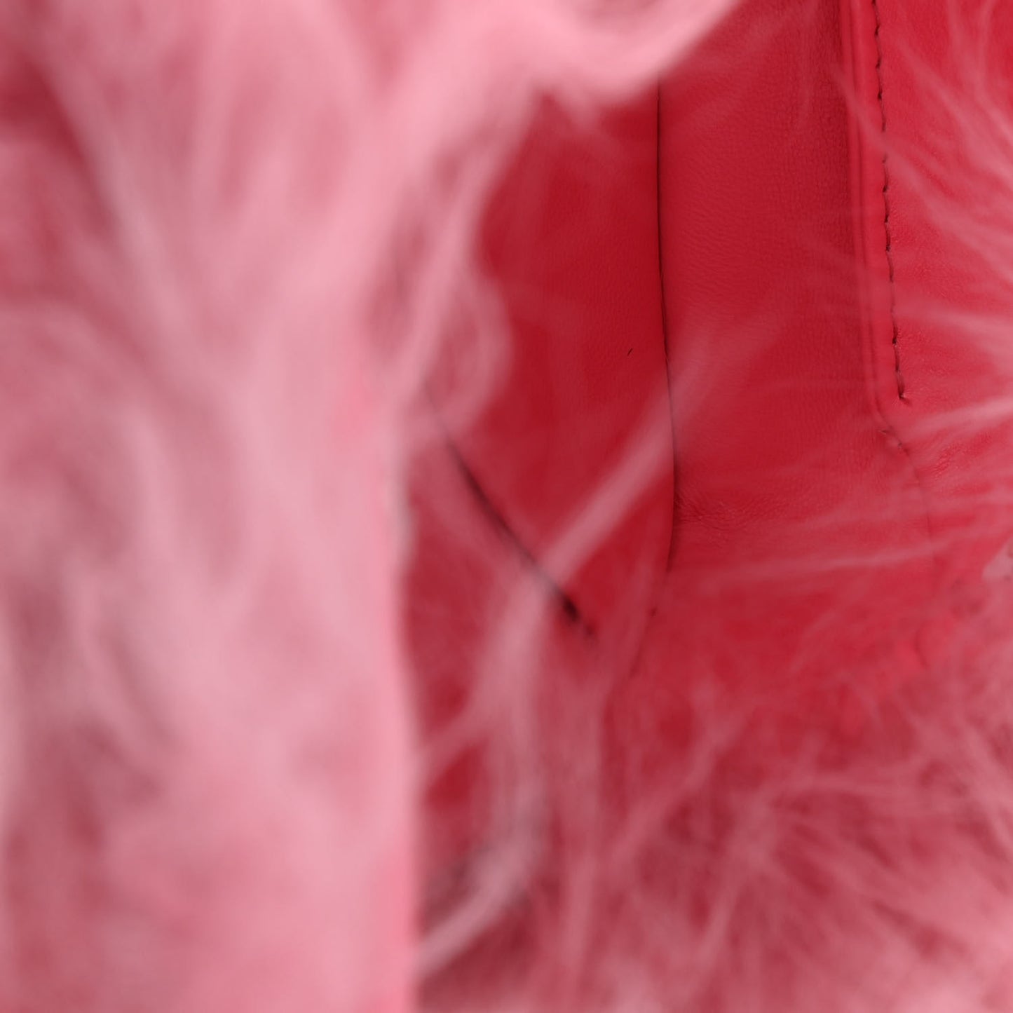 Shearling Lambskin CC Hook Card Holder Pink
