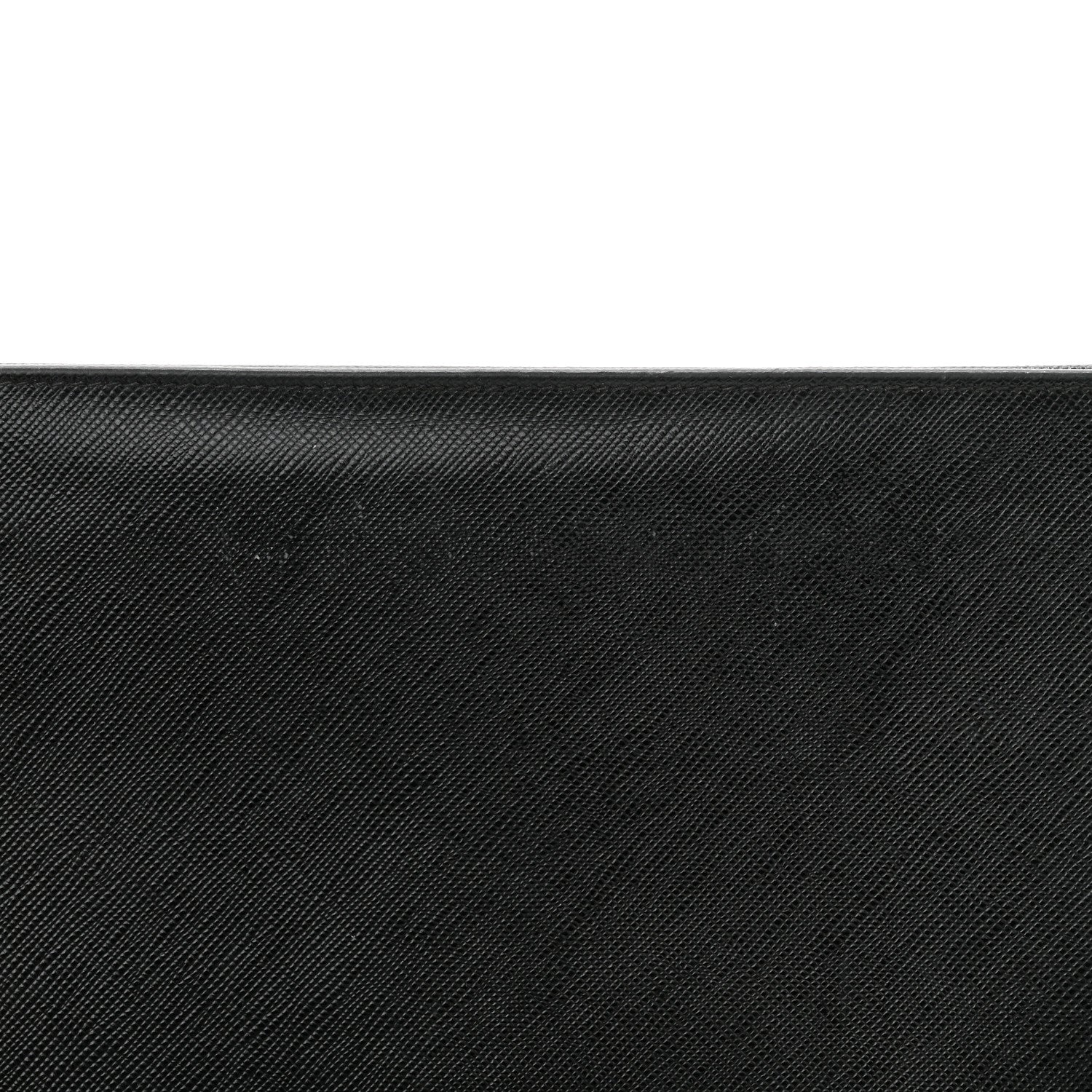Prada Saffiano Metal Flap Wallet With Strap Black 12 of 12