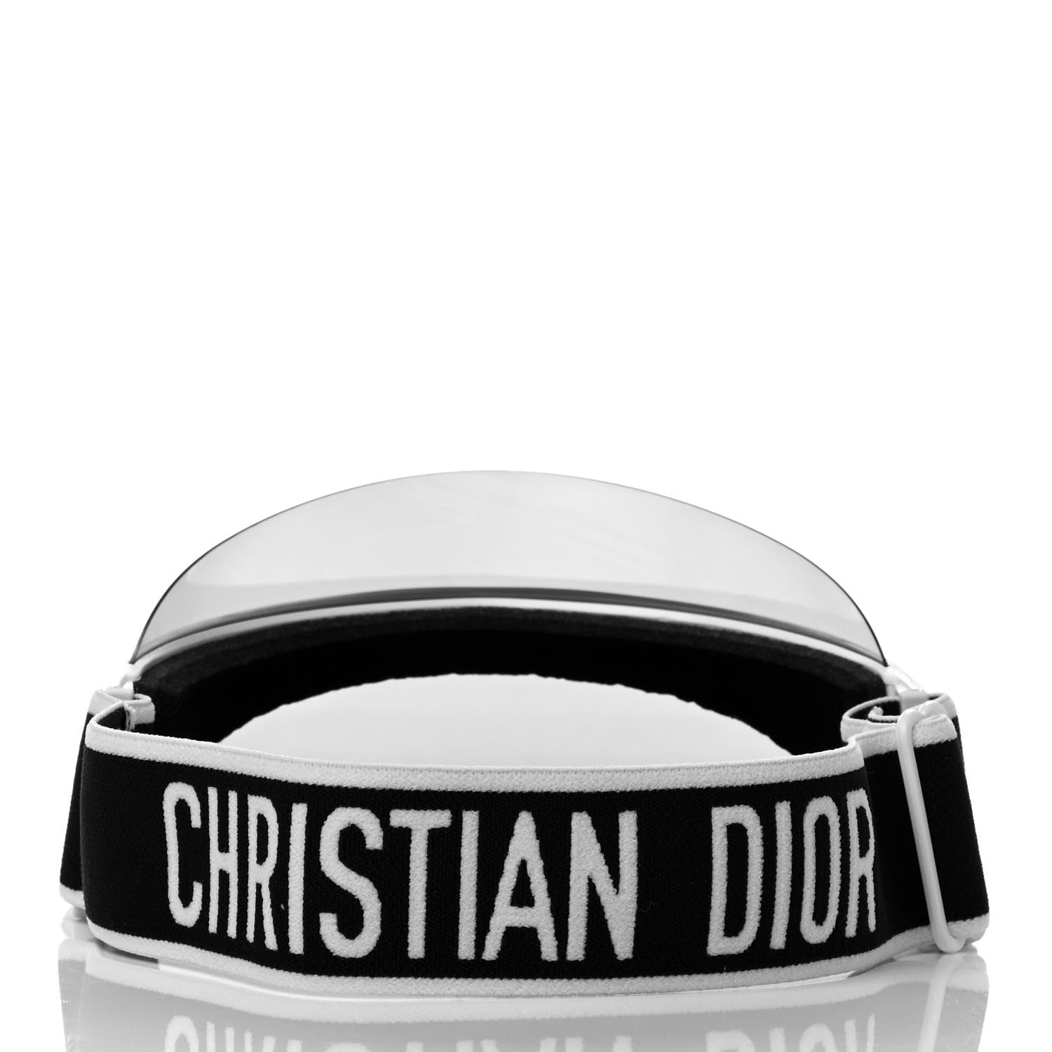 Christian Dior Mirrored DiorClub1 Sun Visor White Black 3 of 5