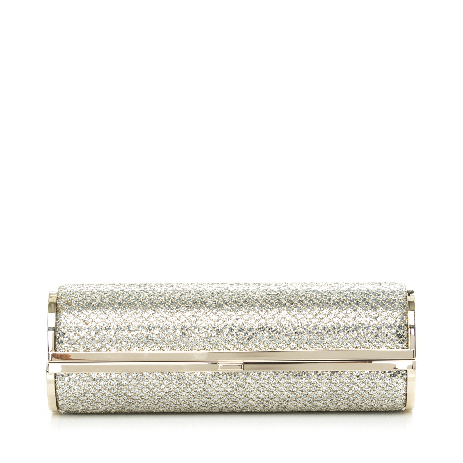 Jimmy Choo Lame Glitter Tube Clutch Light Gold 1 of 7