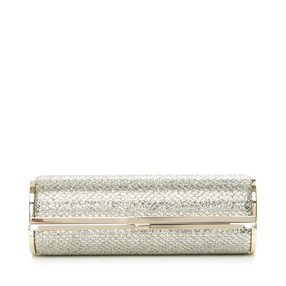 Jimmy Choo Lame Glitter Tube Clutch Light Gold 1 of 7