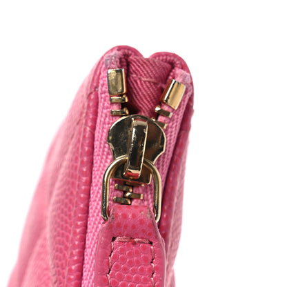 Chanel Caviar Quilted Small Cosmetic Case Pink 9 of 10