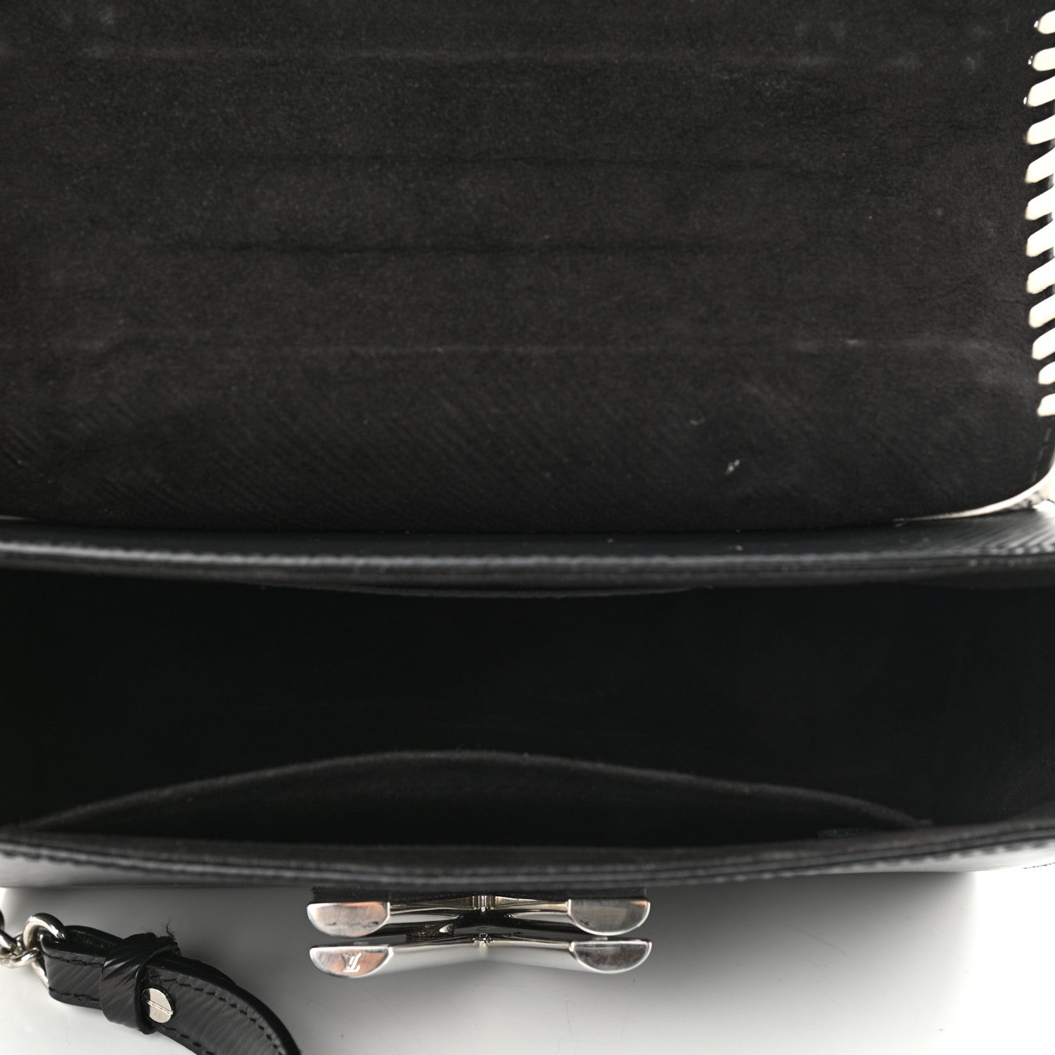 Louis Vuitton Epi Embroidered Twist Shoulder Bag MM Black 4 of 10