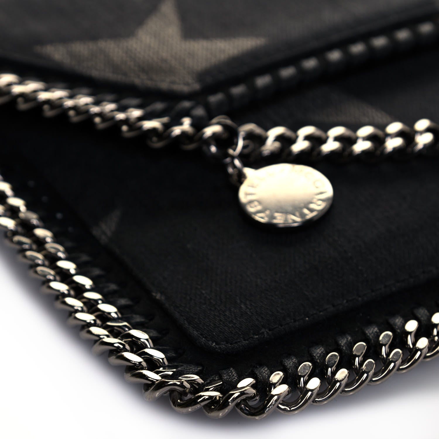 Stella McCartney Denim Mini Star Falabella Tote Black 8 of 11