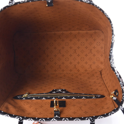 Louis Vuitton Monogram Giant Crafty Neverfull MM Creme Caramel 4 of 7