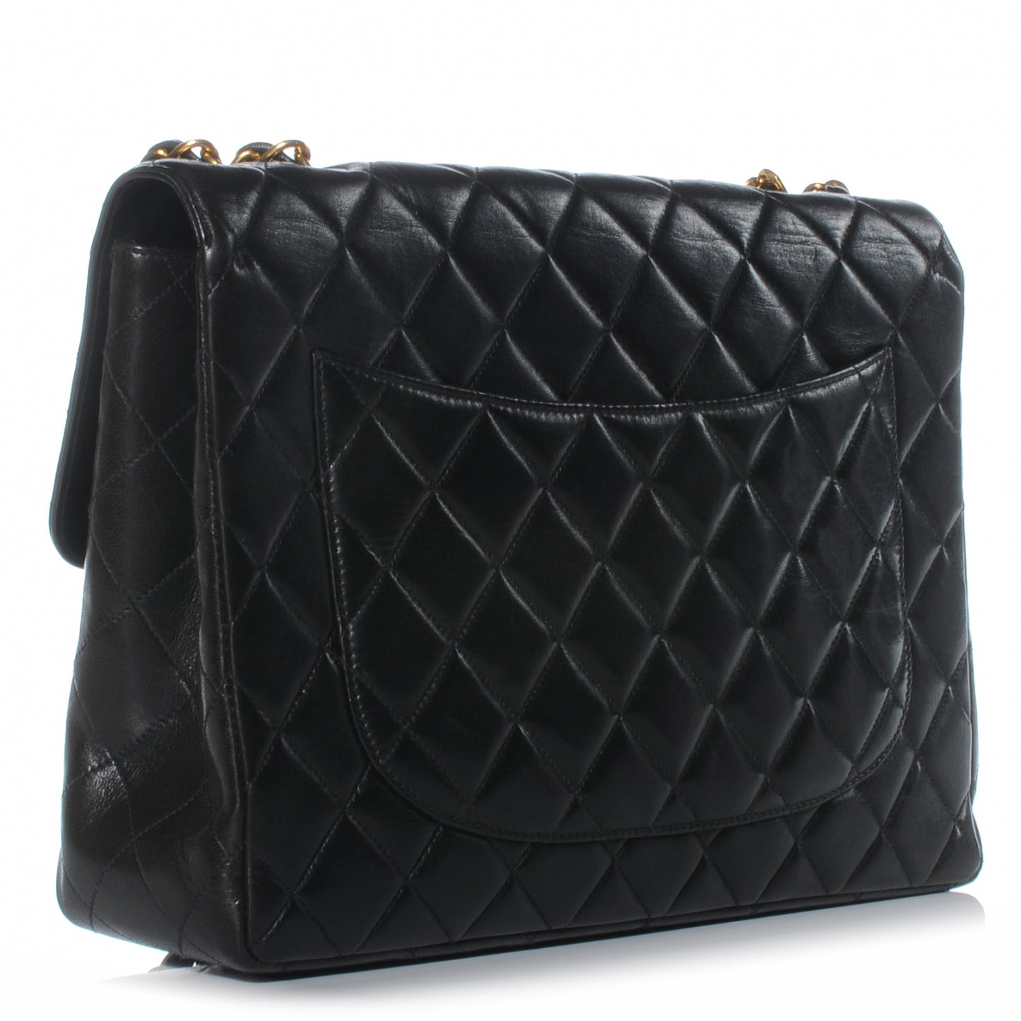 Lambskin Jumbo Flap Black