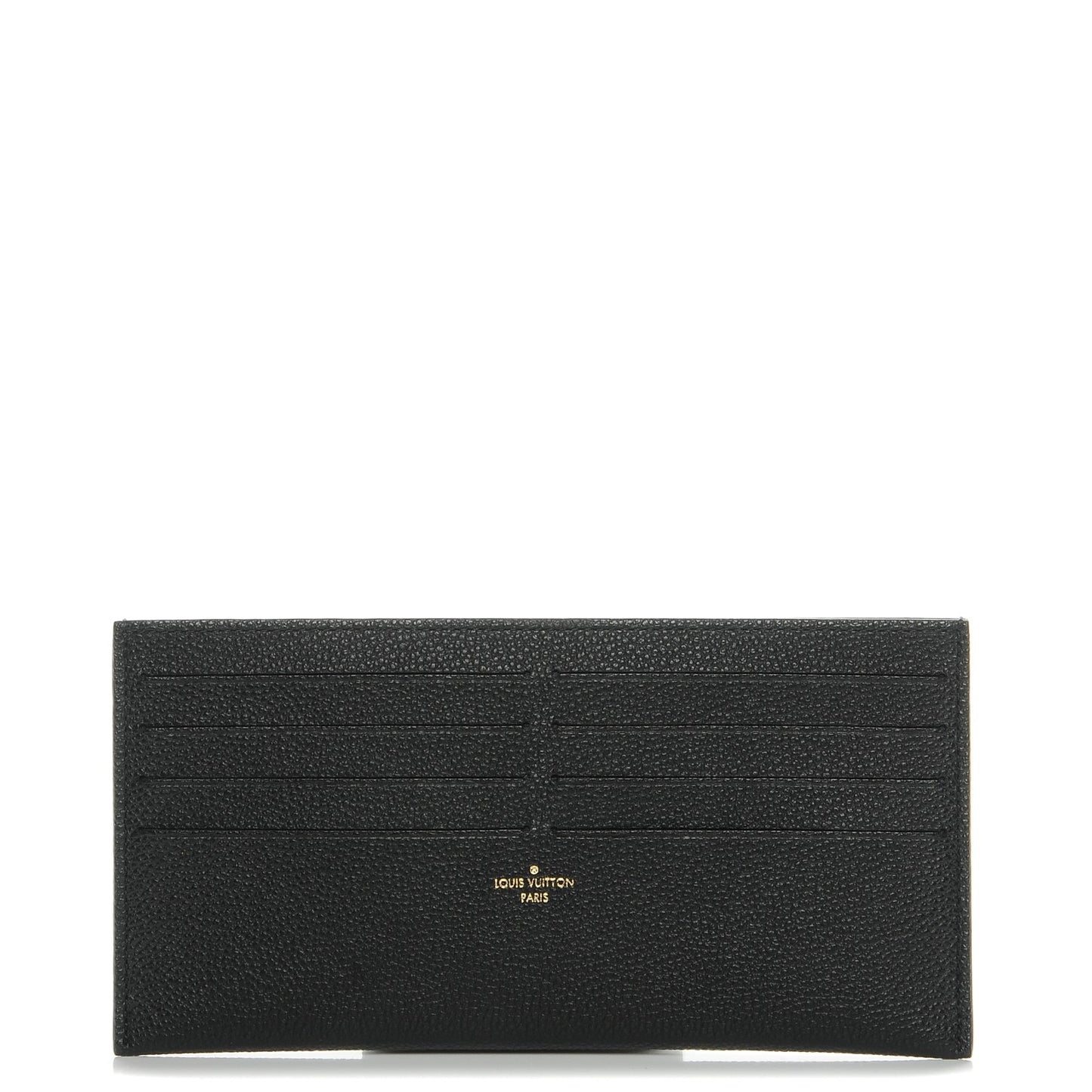 Calfskin Felicie Chain Wallet Card Holder Insert Black
