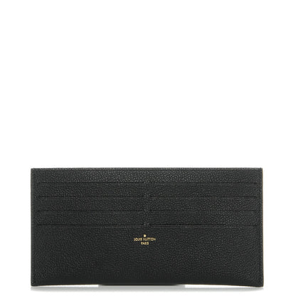 Louis Vuitton Calfskin Felicie Chain Wallet Card Holder Insert Black 1 of 6
