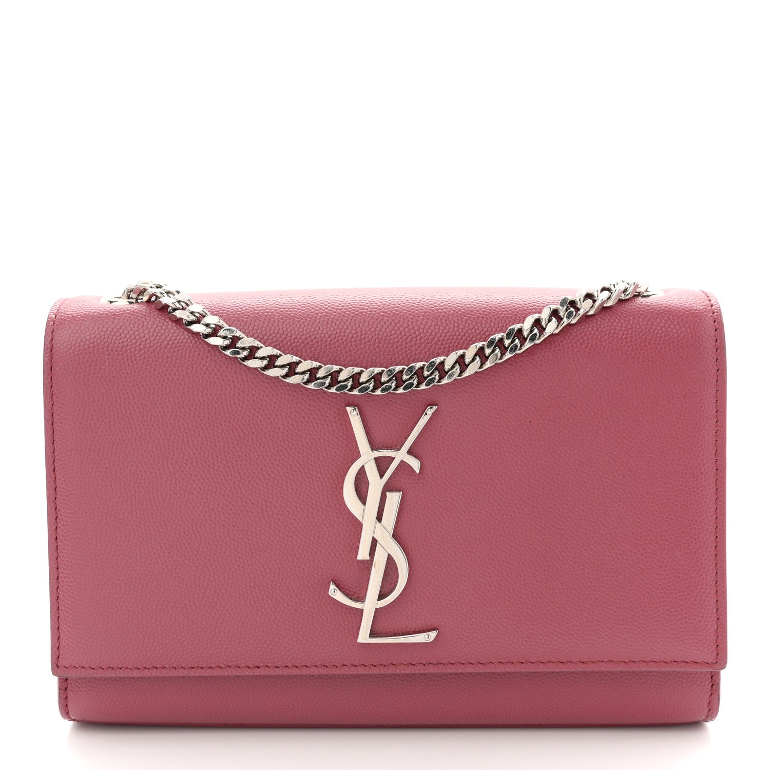 Saint Laurent Grain De Poudre Small Classic Monogram Kate Satchel Mystic Rose 1 of 14