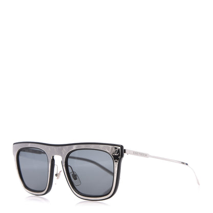 Louis Vuitton Monogram LV Planet Sunglasses Z1104E Gun 1 of 8