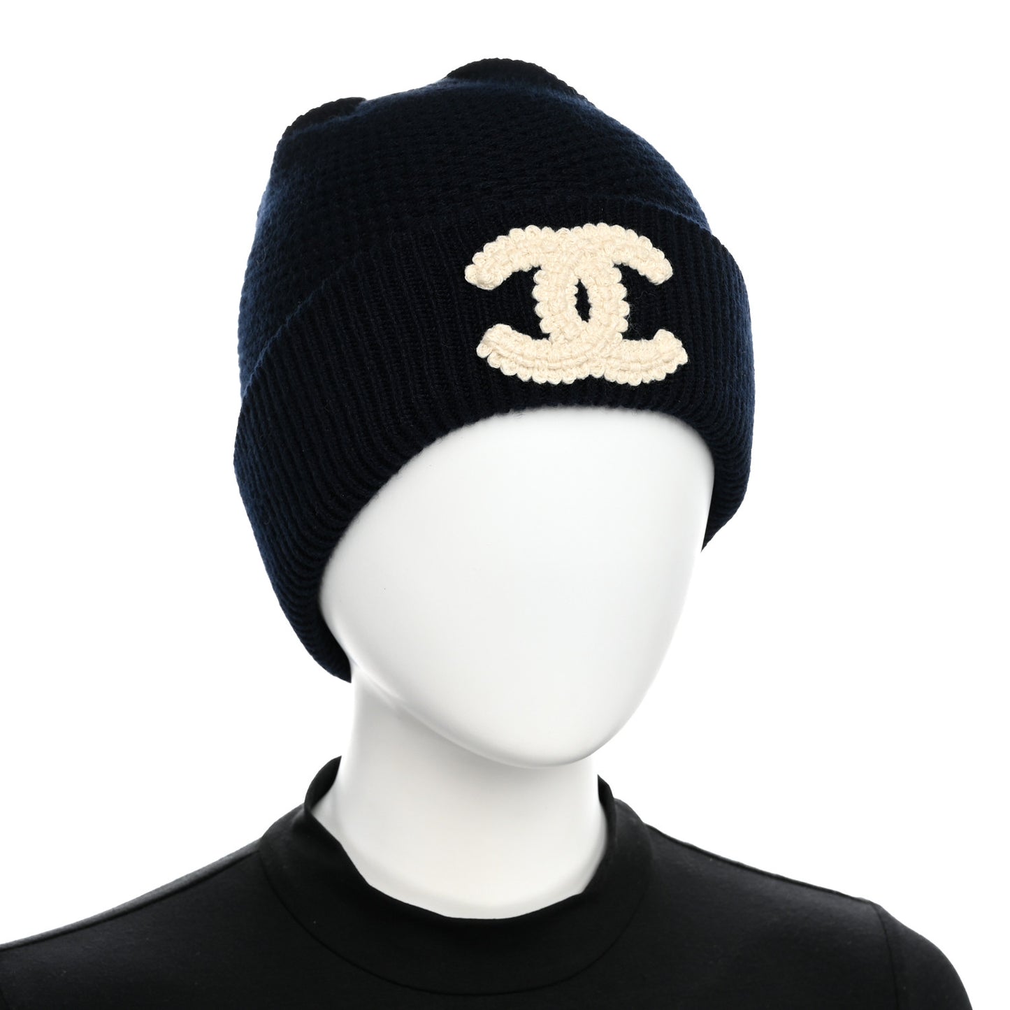 Cashmere CC Beanie Hat Navy