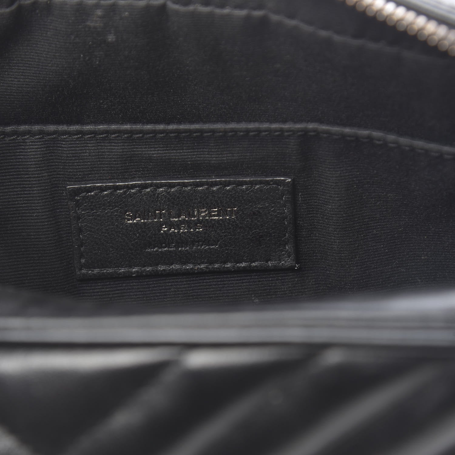 Saint Laurent Calfskin Matelasse Monogram Lou Camera Bag Black 6 of 15