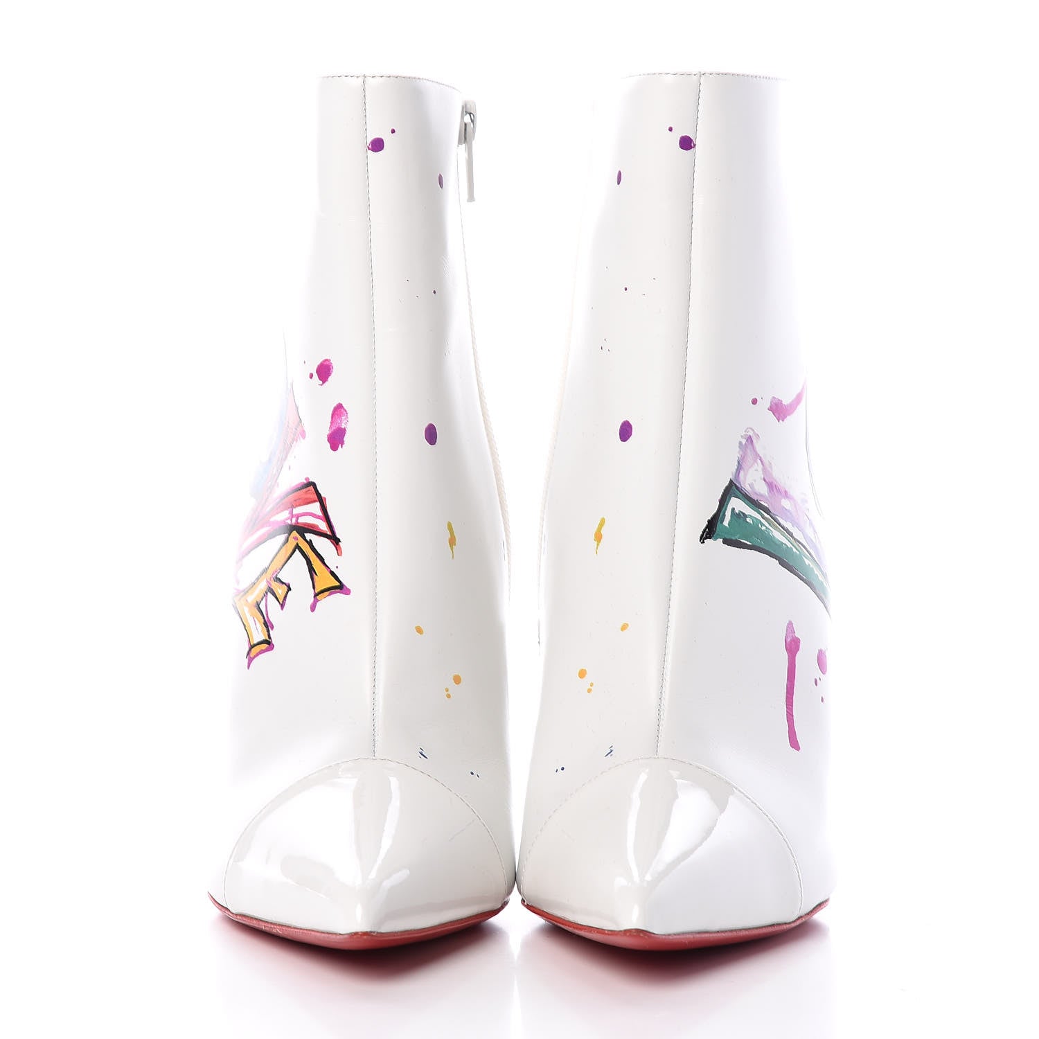 Christian Louboutin Calfskin In Love 100 Booties 38.5 White 2 of 7