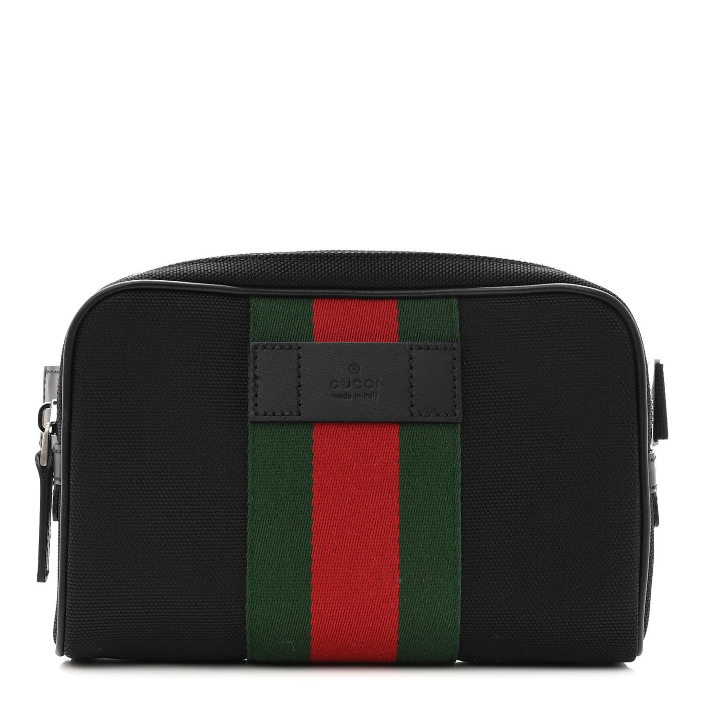 Canvas Web Slim Belt Bag Black