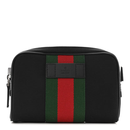Gucci Canvas Web Slim Belt Bag Black 1 of 10