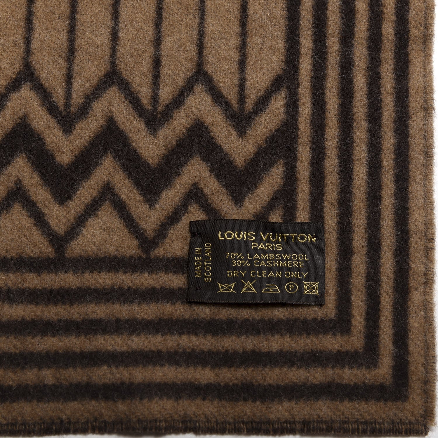 Louis Vuitton Lambswool Cashmere Karakoram Scarf Brown 3 of 3