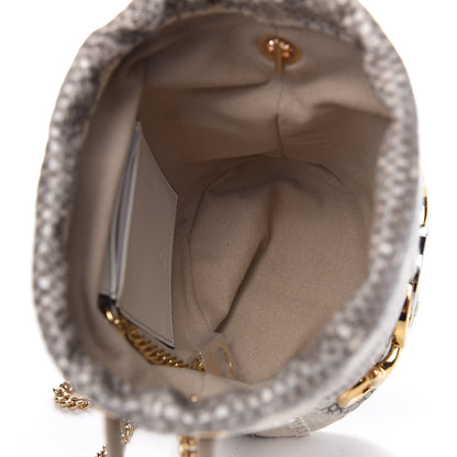 Gucci Snakeskin Mini Zumi Bucket Bag Grey 5 of 10