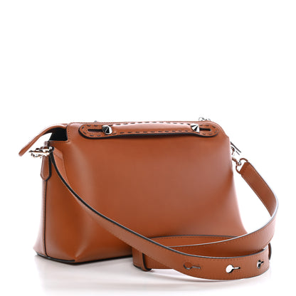 Fendi Vitello King Logo Embossed Medium By The Way Boston Bag Cuoio 2 of 8