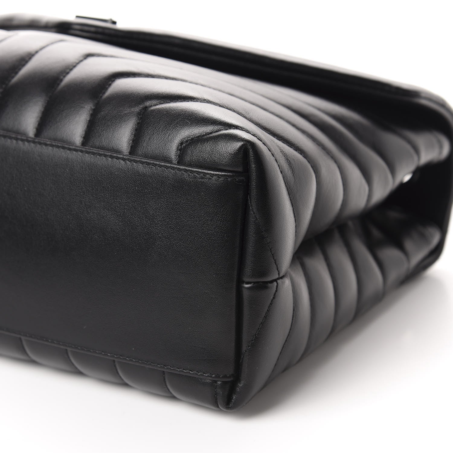 Saint Laurent Calfskin Y Quilted Monogram Medium Loulou Chain Satchel Black 7 of 11