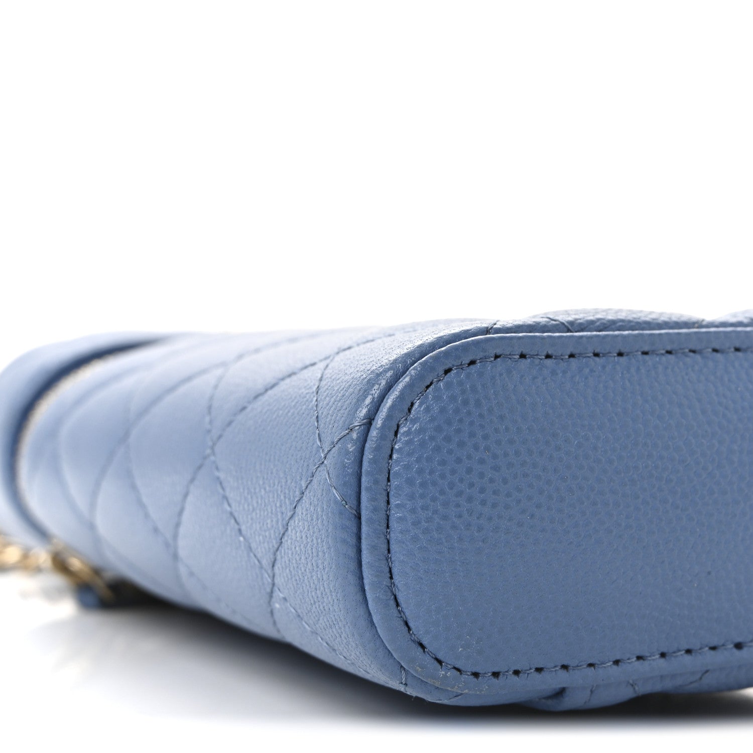 Chanel Caviar Quilted Phone Holder With Chain Blue 9 of 10