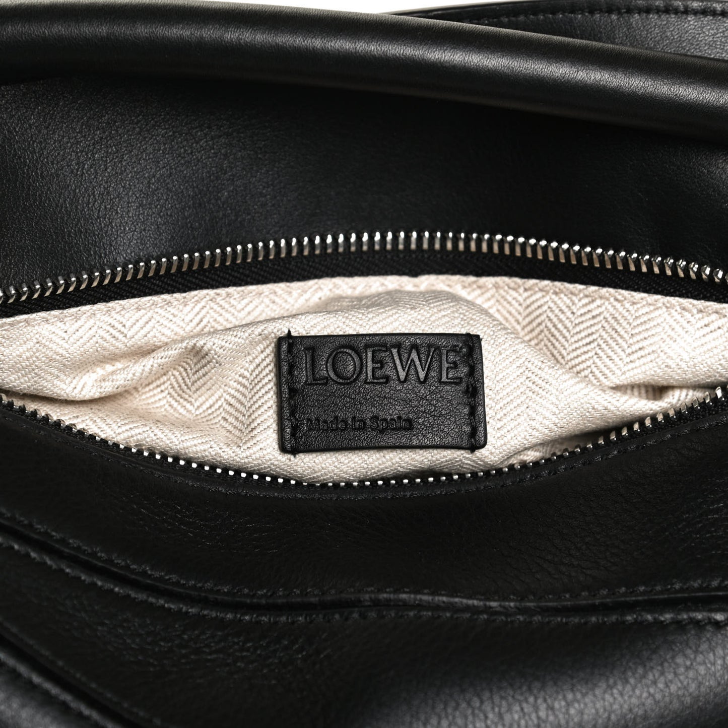 Calfskin Small Puzzle Bag Black
