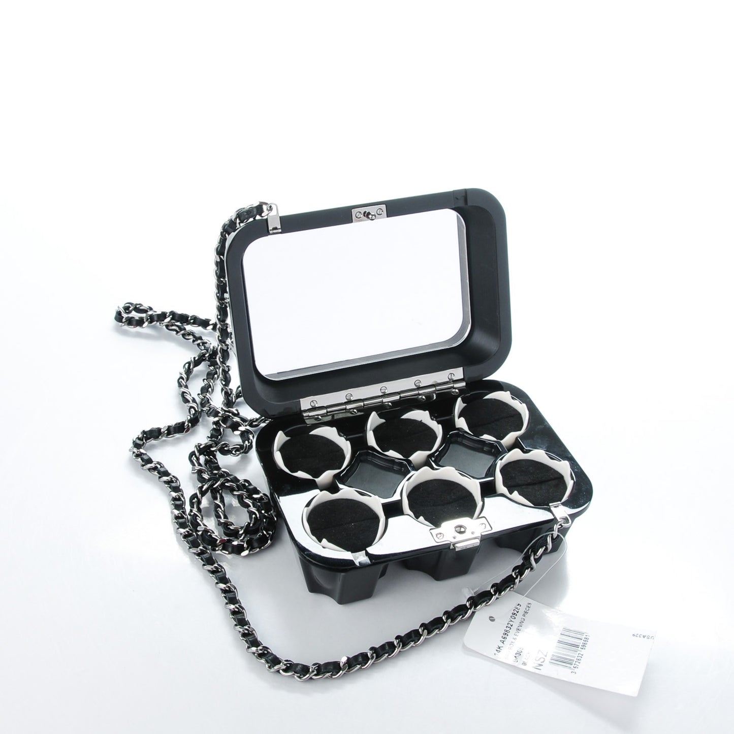 Plexiglass Grocery By Egg Carton Jewelry Box Clutch Black