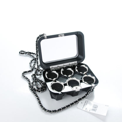 Chanel Plexiglass Grocery By Egg Carton Jewelry Box Clutch Black 5 of 8
