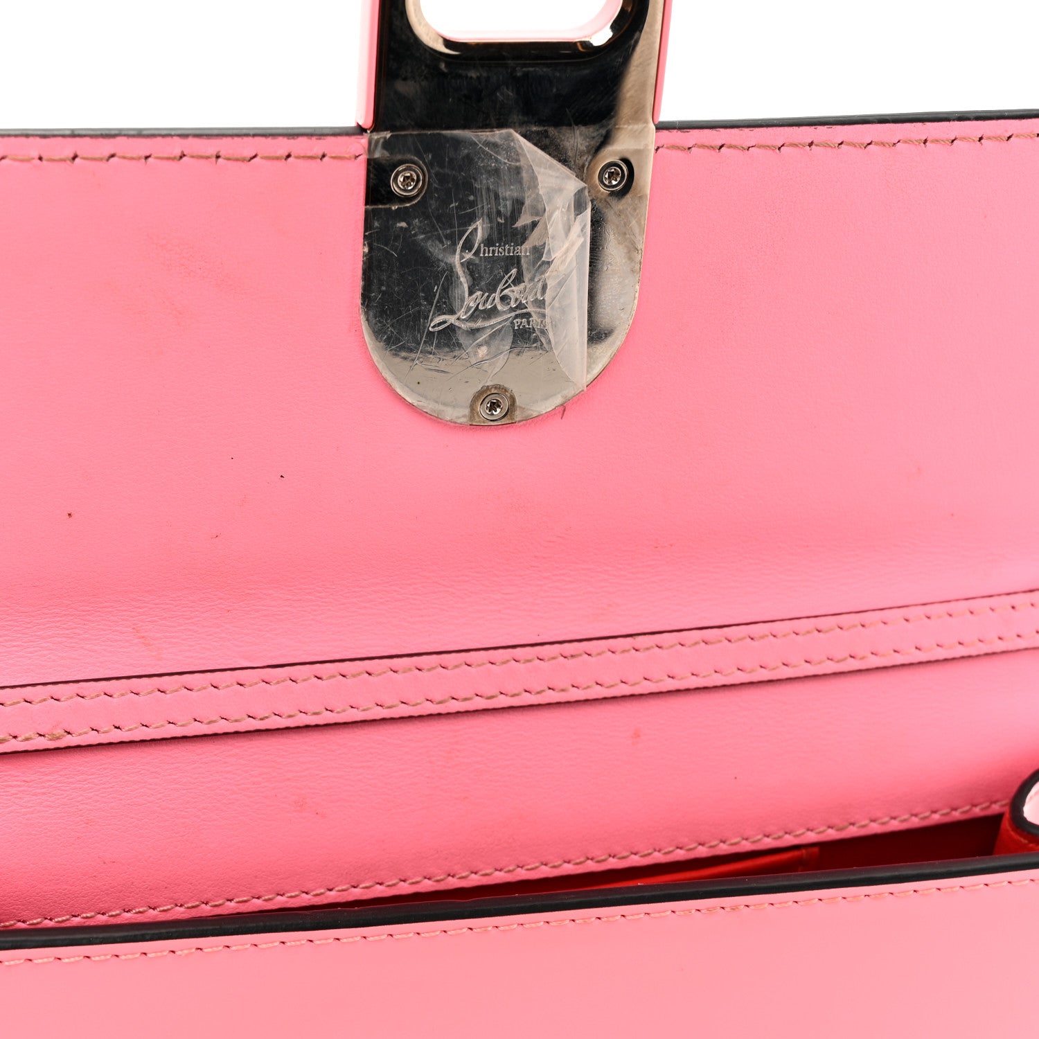 Christian Louboutin Patent Calfskin Small Elisa Baguette Bubble Gum 14 of 16