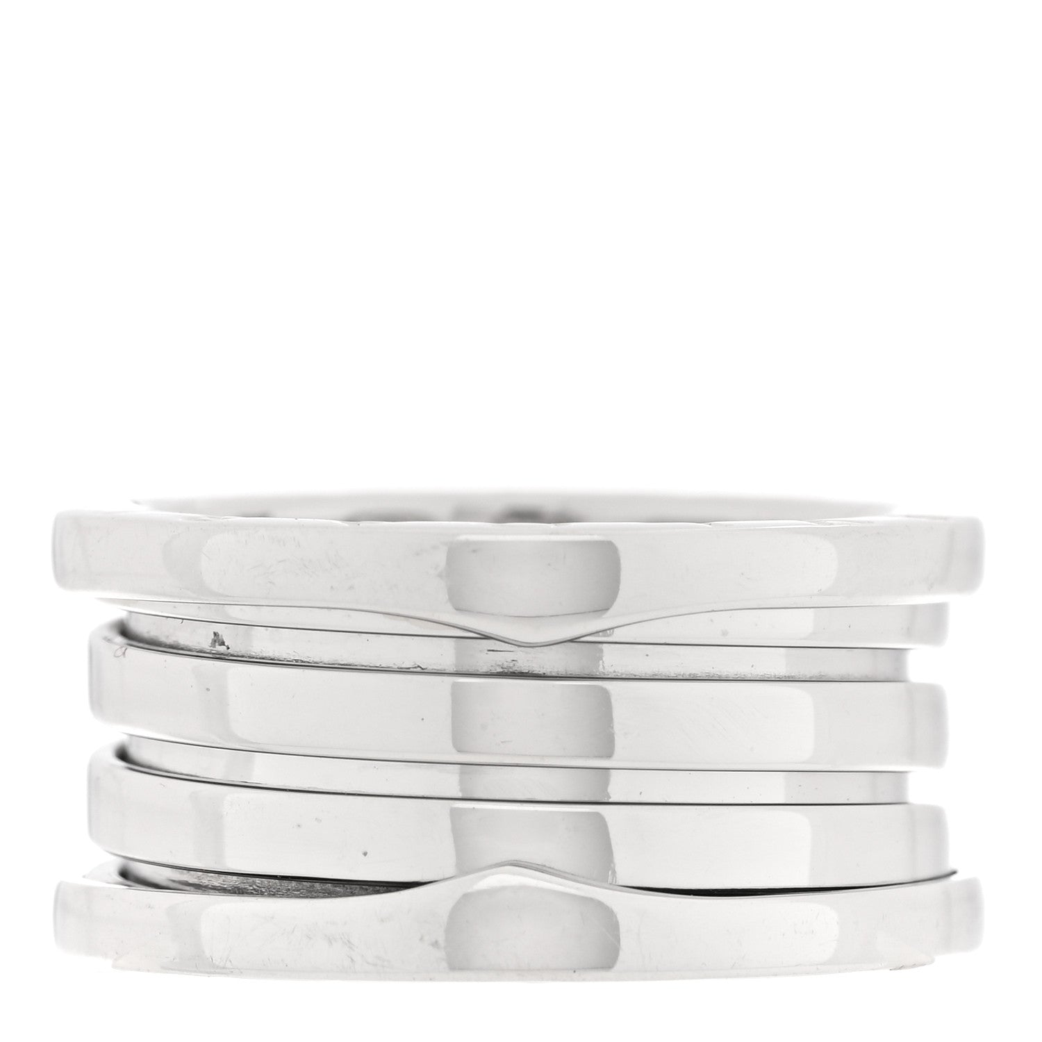 Bulgari 18K White Gold B.Zero1 Three-Band Ring 53 6.5 1 of 5