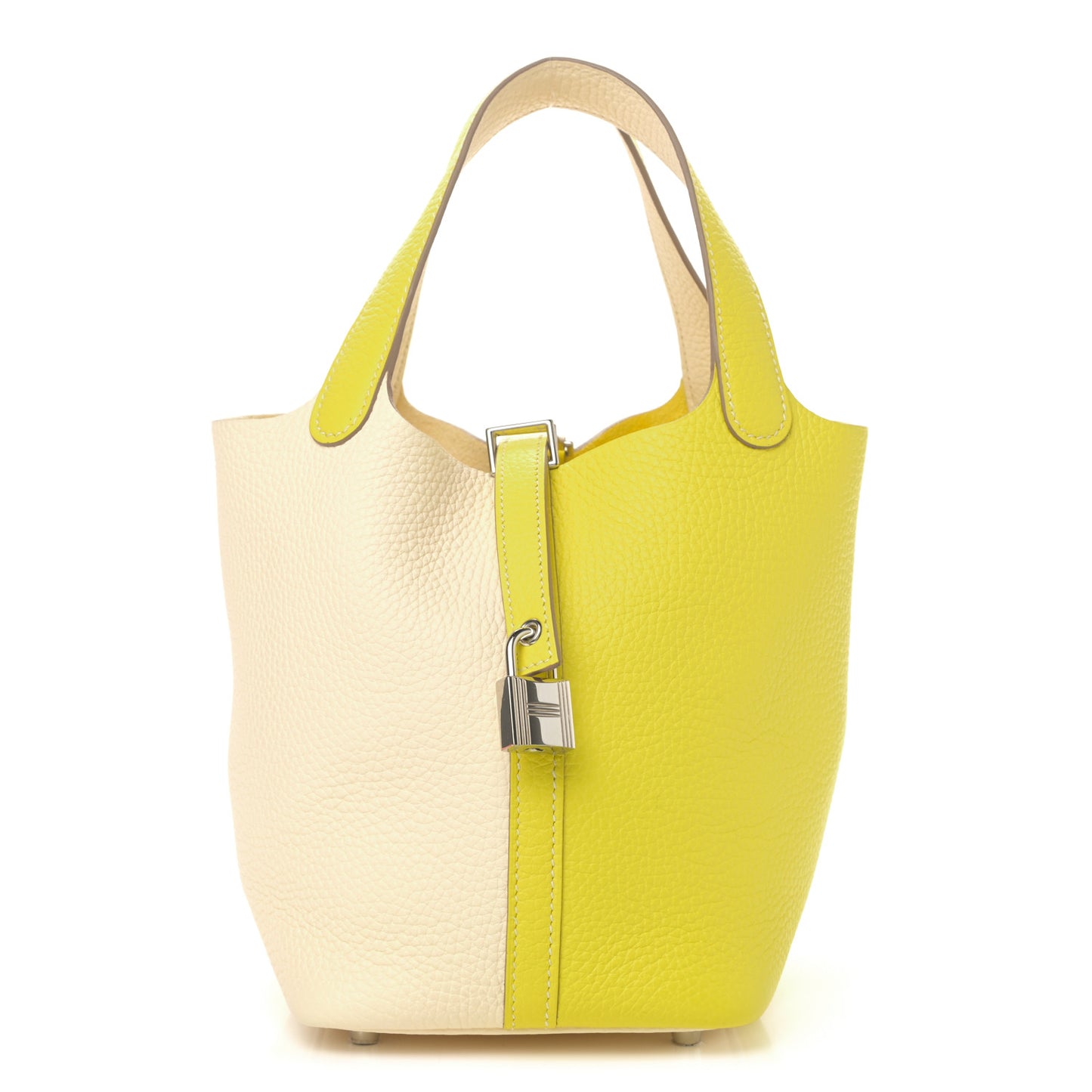 Taurillon Clemence Casaque Picotin Lock 18 PM Lime Nata